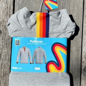 ALDI 2023 Gear Capsule Collection 1/4 Zip Long Sleeve Pullover Gray 🌈Sz L NWT
